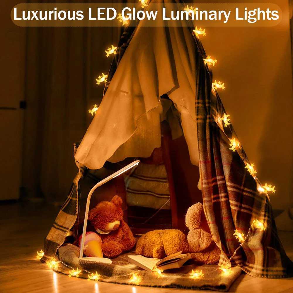 40/20/10 LED Moon String Lights Battery Operated for Patio Garden Wedding Garden Decoration Party Festival LightsXJ250612