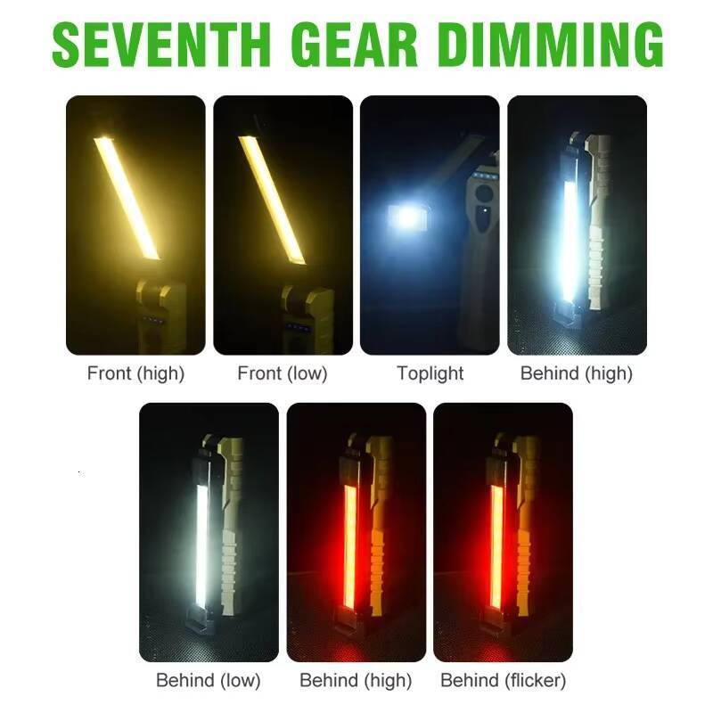Rechargeable LED Portable Flash COB Folding Magnet Strong Light with Built-in Battery Camping Emergency Work Lamp