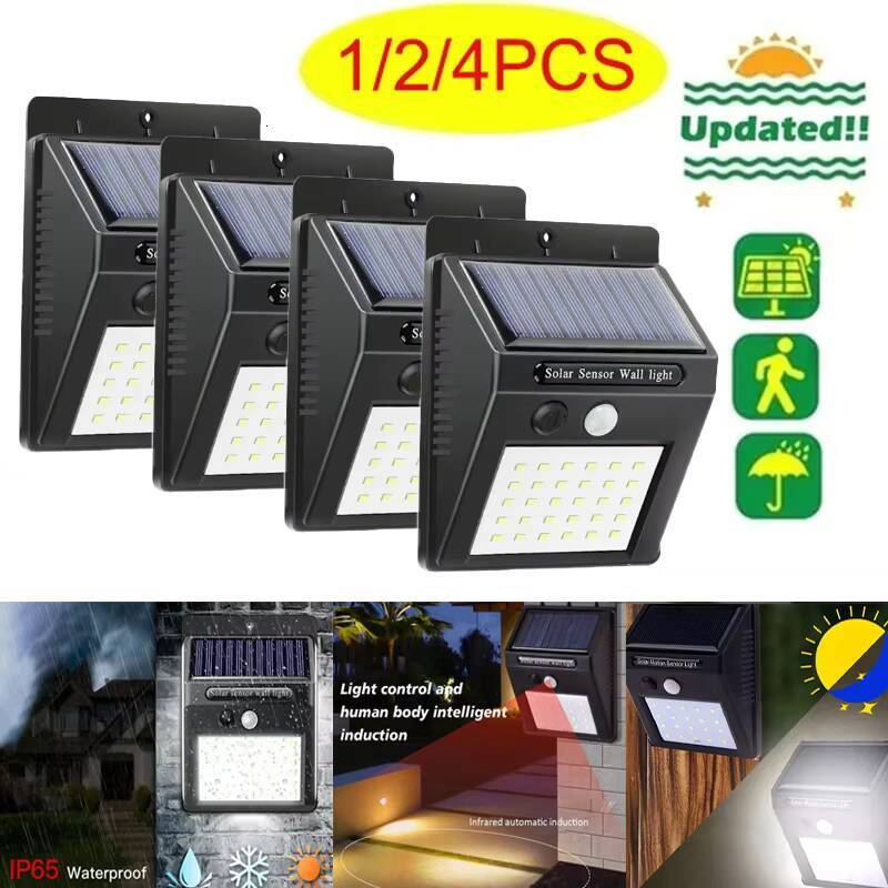 LED 25/30 LEDs Wireless Motion Sensor Light Waterproof Solar Outdoor Lights Garden Decoration Spotlights Wall Lamp tues