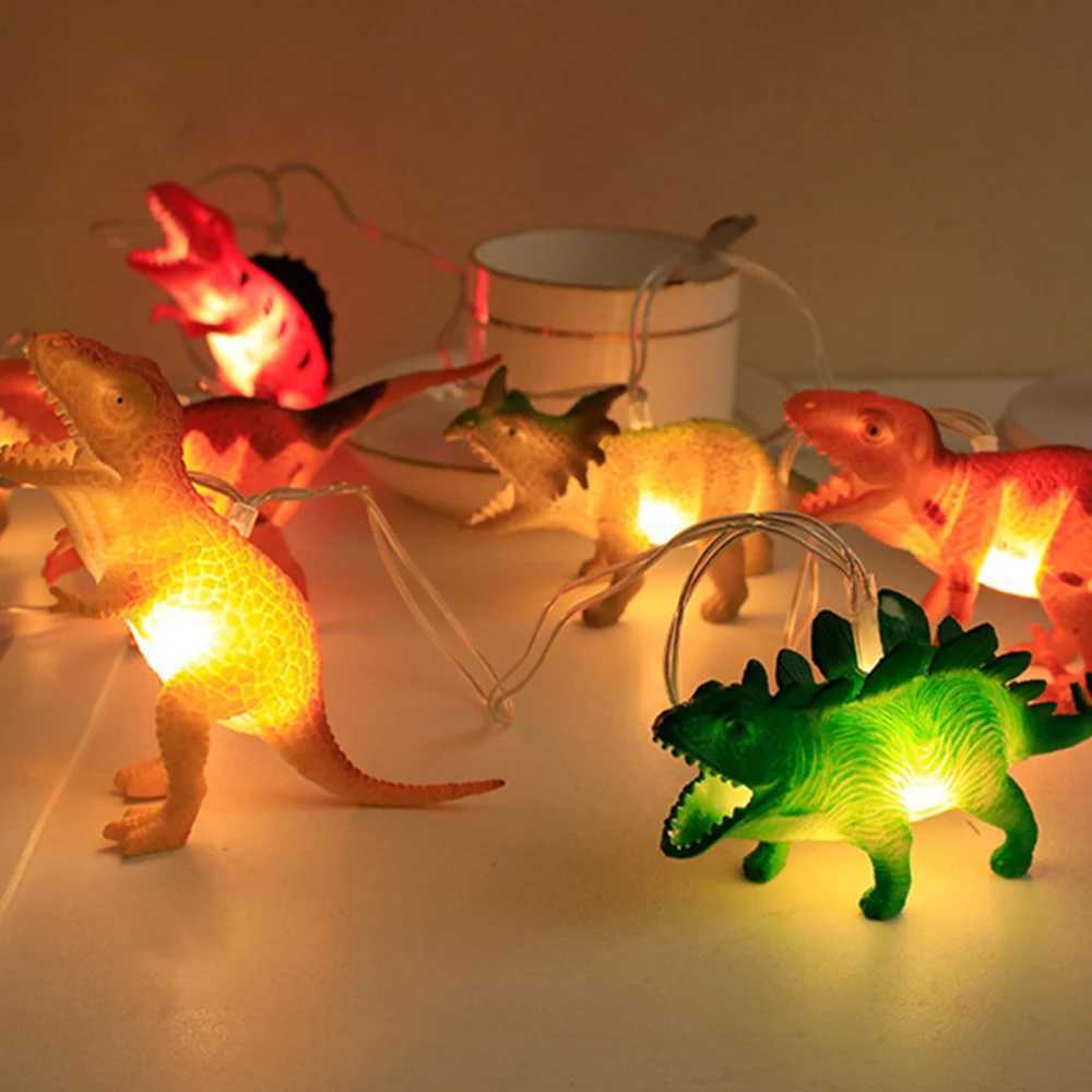 1.5/3M LED Dinosaur String Lights Battery Operated Children Kids Bedroom Fairy Lights Christmas Birthday Party Cartoon Decor XJ250612