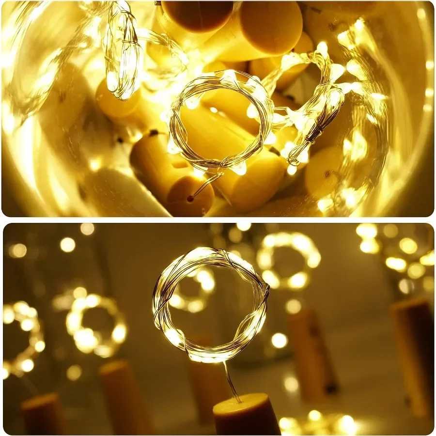 2M 20 LED Bottle Light Fairy Lights Cork Mood Lights Wine Bottle Night Light for Party Garden Christmas Wedding Decoration XJ250612