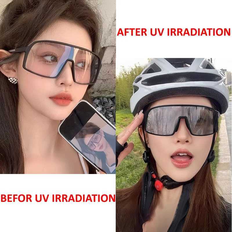 Large Frame UV400 Polarized/Photochromic Sports Cycling Bike Glasses Men Women TR90 MTB Baseball Fishing Softball Sunglasses Z250612