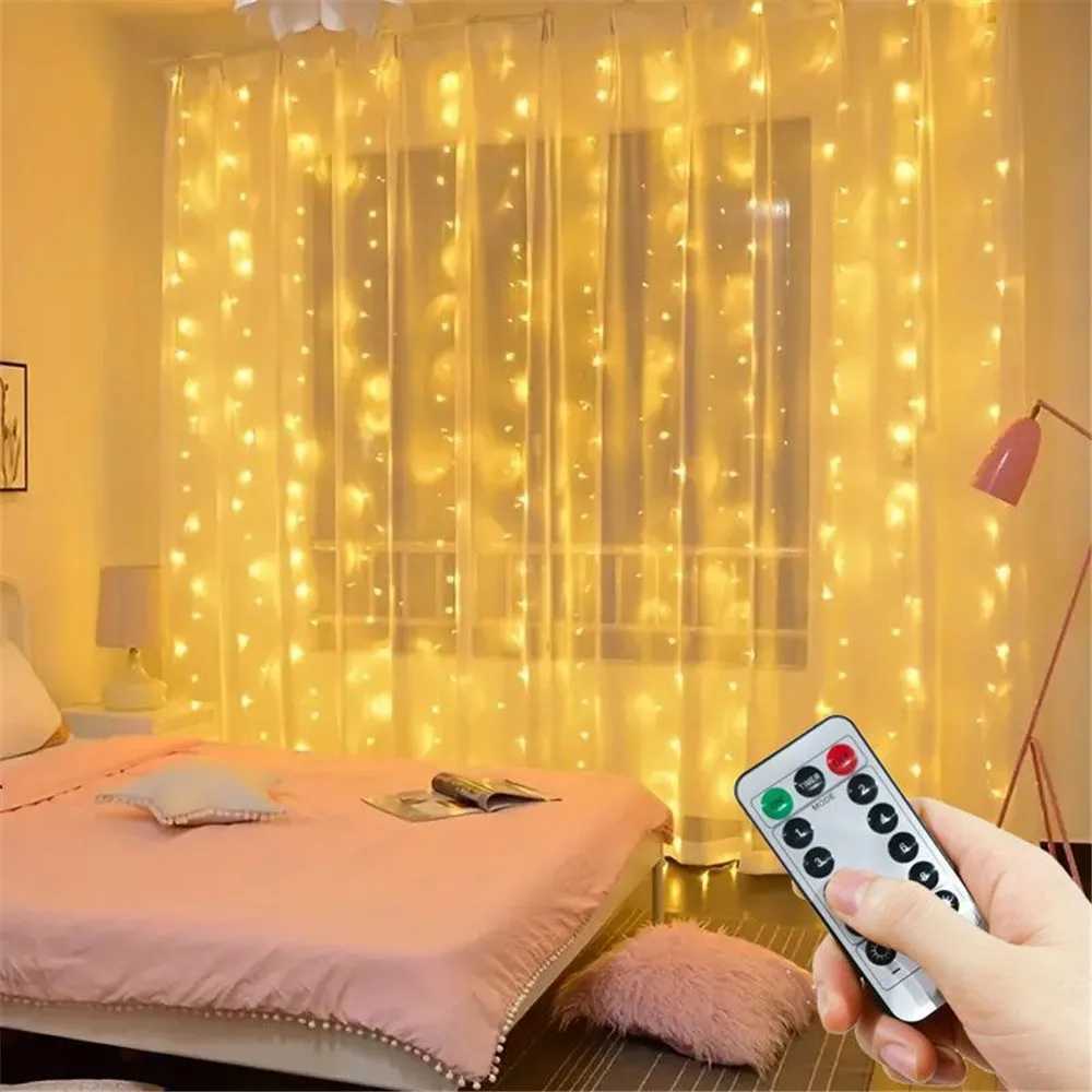 1pc USB 3x3/3*2/3*1 LED Curtain Bedroom Lights Christmas Garland Fairy Light Festoon Wedding Home Bedroom Decoration Lighting XJ250612