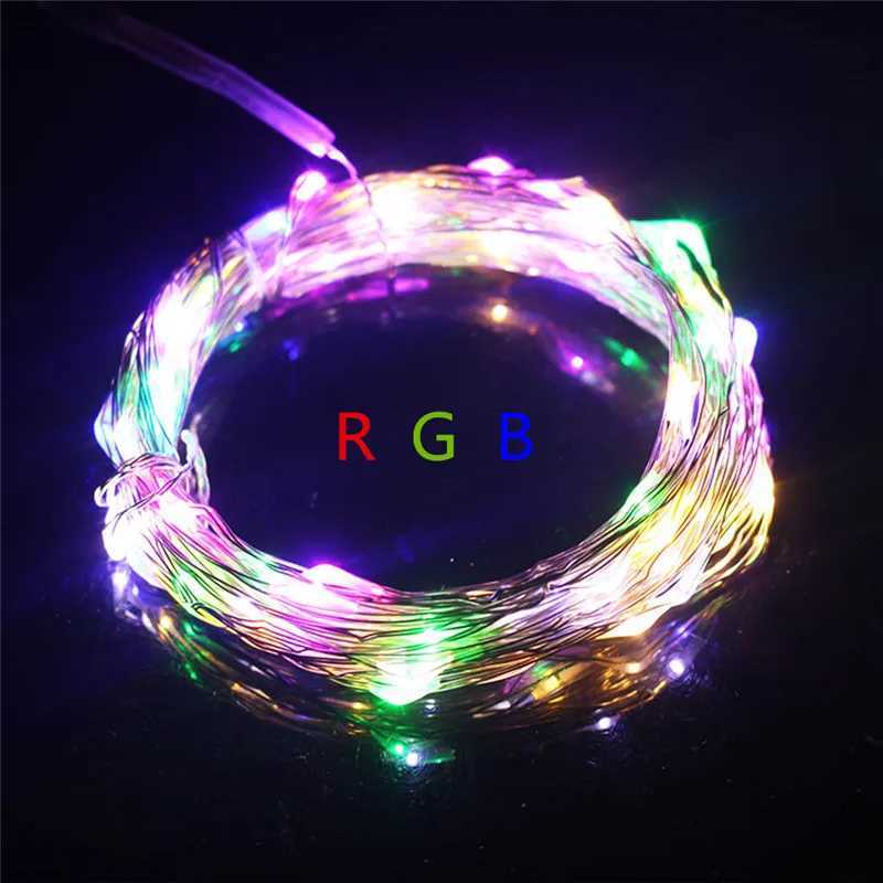 33ft/10m Copper Wire LED String Lights 100 LEDs Cool Warm White Blue Fairy String For Christmas Wedding Party Decorations DC 12V XJ250612