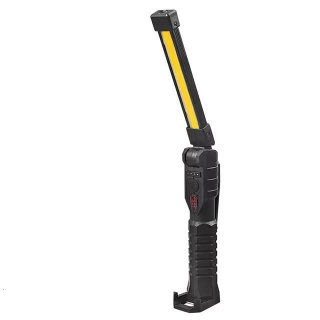 Rechargeable LED Portable Flash COB Folding Magnet Strong Light with Built-in Battery Camping Emergency Work Lamp