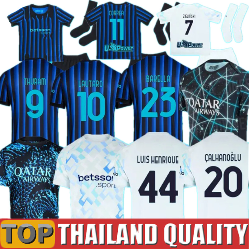 FANS Player 25 26 Soccer Jersey INTER BARELLA LAUTARO Dumfries 2025 2026 Football Shirt CALHANOGLU Men Kids Equpment DIMARCO THURAM Rossi Special finals