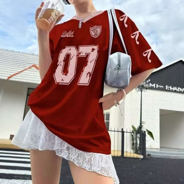 hoodie Women's Wear American Style Sports Casual Short Sleeve Shirt Quick-Dry Breathable Mesh Loose Letter Print Personality Streetwear T-Shirt j