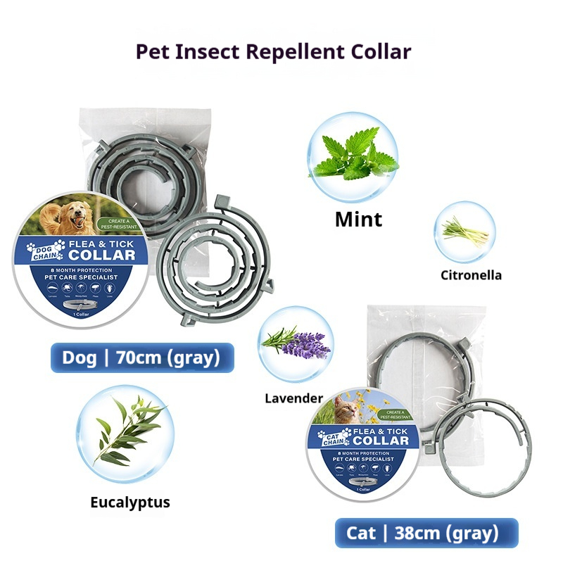 Dog Anti Flea And Tick Collars,Pet 8Month Protection Adjustable Collar For Large Dog Puppy Cat, Dogs Accessories