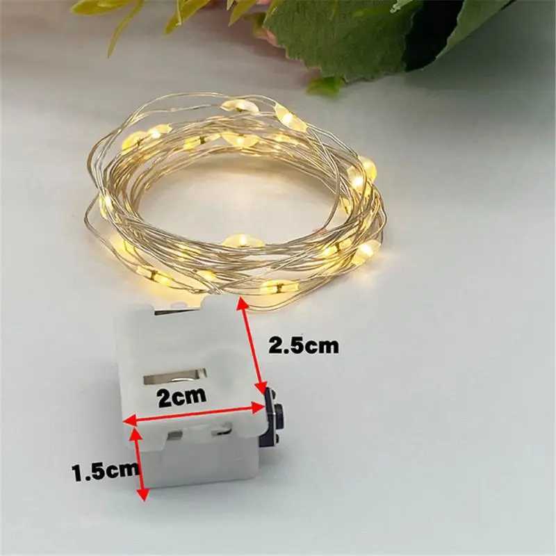 Fairy Lights String Button Battery Light Home Decor Living Bedroom Garden Christmas Wedding New Year Ornament Garland XJ250612