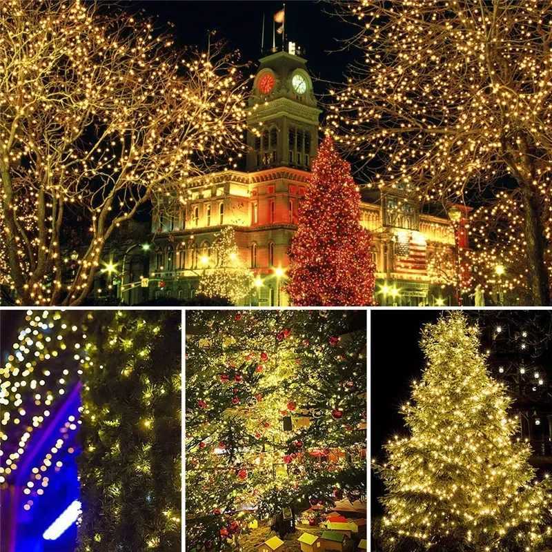 Solar LED Light Outdoor Waterproof Fairy Lights String Christmas Halloween Decoration Festoon Garden LED Lamp Party Supplies XJ250612