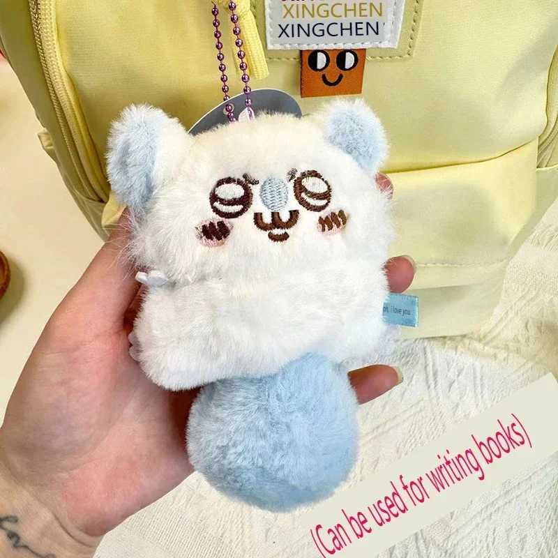 Fluffy Chiikawa Momonga Plush Keychain Flying Squirrel Mascot Pendant Cute Anime Stuffed Toy Bag Accessory Gift for BackpackT250613