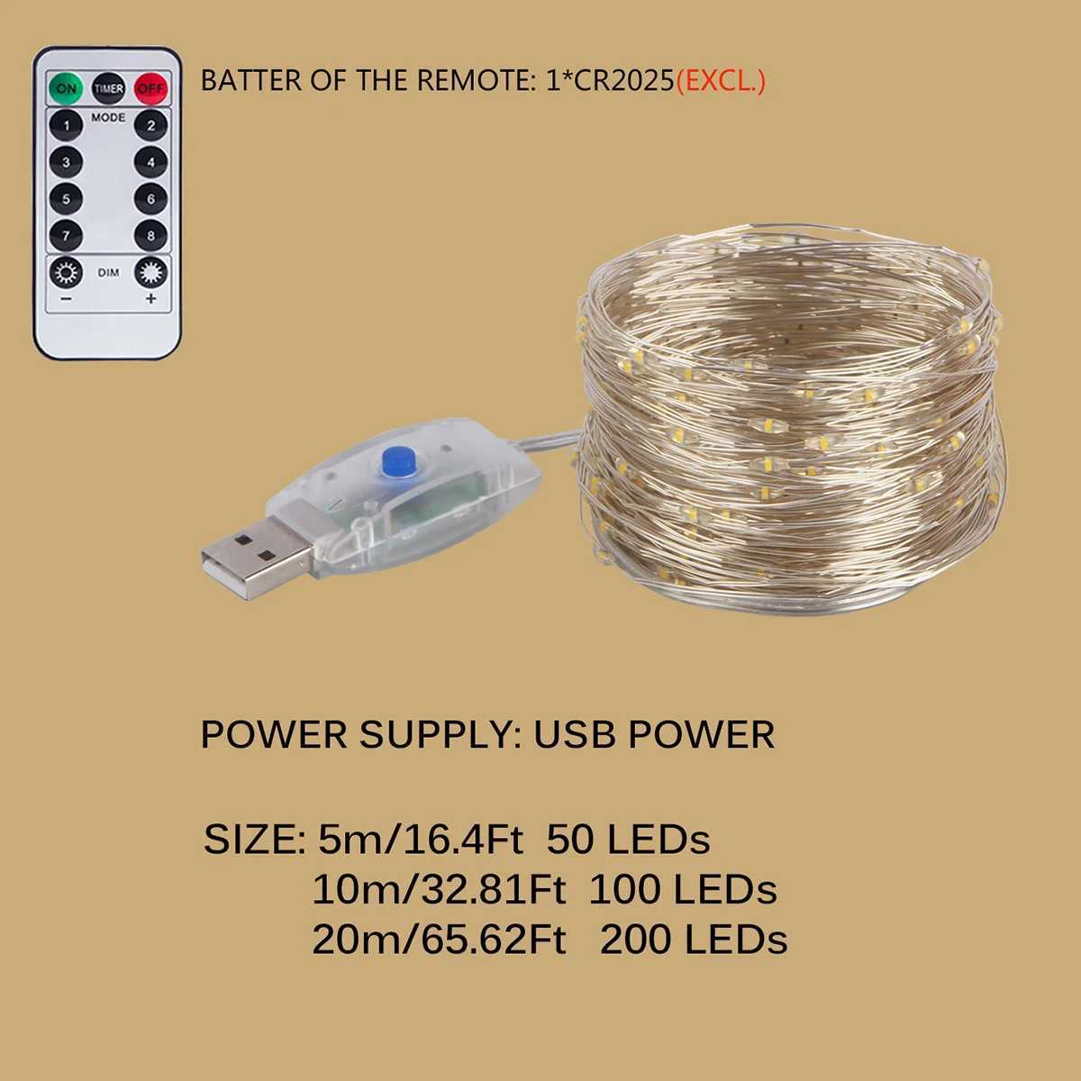 LED String Light Christmas Fairy Light USB Battery Remote Garland Copper Wire LED Lamp for Wedding Party Decoration 10M 20M XJ250612