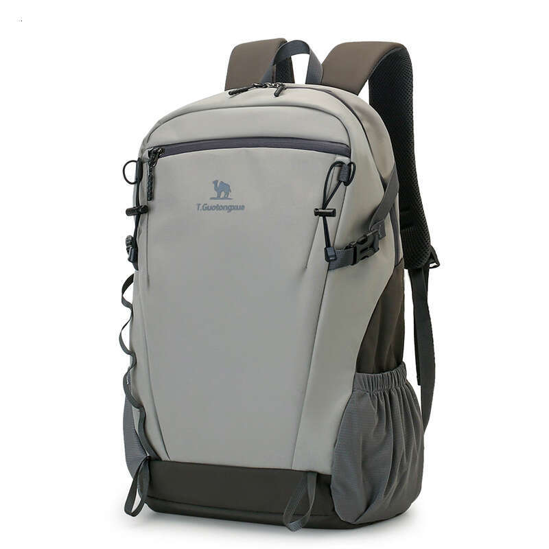 Camel Style Large Capacity School Bag for Men and Women College Students Outdoor Hiking Climbing Lightweight Casual Backpack