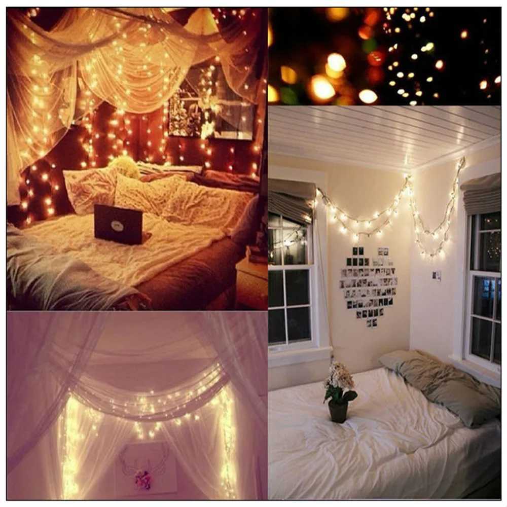 2M/3M/4M/5M/10M LED String Light 3xAA Battery Operated Fairy PVC String Light Party Christmas Wedding New Year Decoration XJ250612