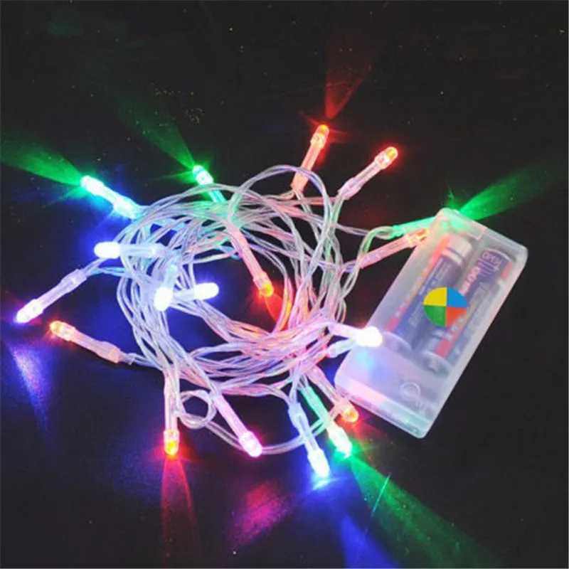 2M/3M/4M/5M/10M LED String Light 3xAA Battery Operated Fairy PVC String Light Party Christmas Wedding New Year Decoration XJ250612