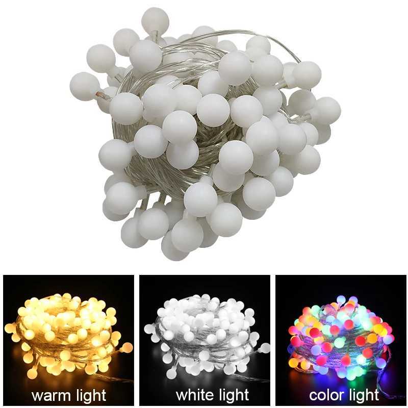 10M 6M 3M 1.5M Battery Power Ball LED String Lights Garland Lights Outdoor Lamp Wedding Garden Fairy Lights Christmas DecorationXJ250612