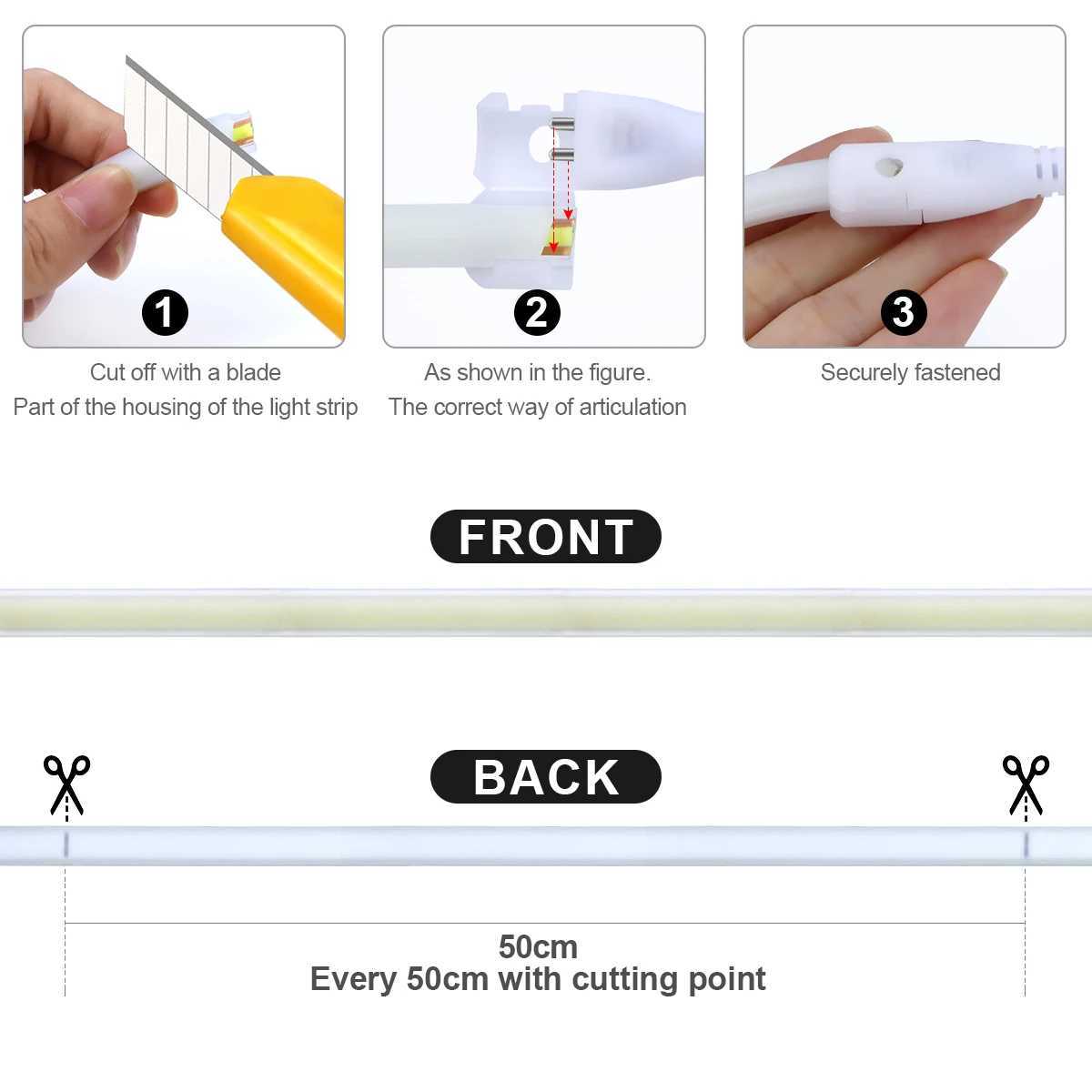 110V 220V Super Bright COB LED Strip with Switch FOB Tape Ribbon EU US Plug 35M 30M 25M 20M 15M 10M Neon Lights For Kitchen Room XJ250612