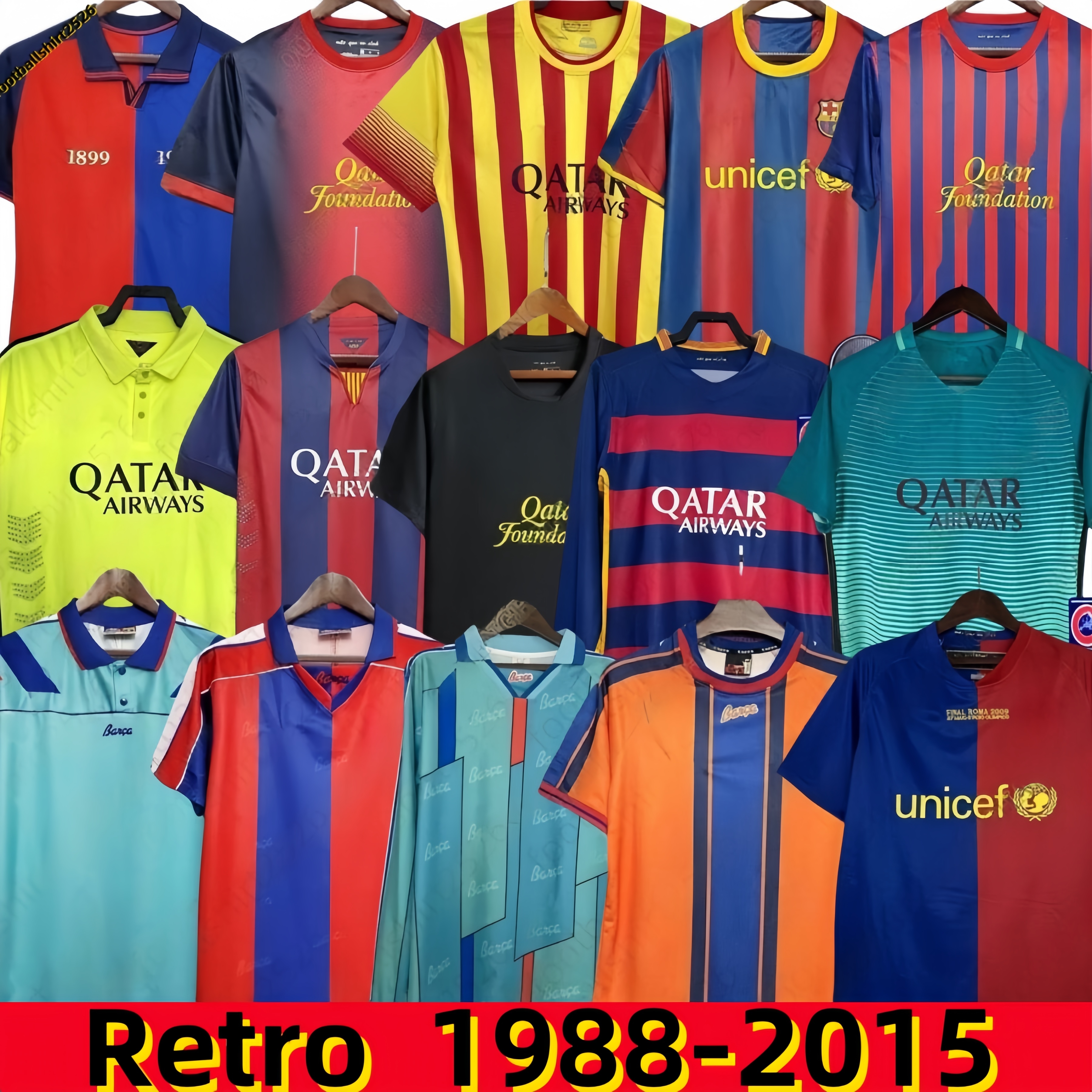 Barcelone Retro Soccer Jerseys RONALDINHO A.INIESTA 01 02 03 04 05 06 07 08 09 10 11 12 13 14 15 16 17 18 19 vintage football shirt T Barcelonaes men football shirt