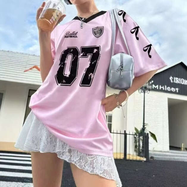 hoodie Women's Wear American Style Sports Casual Short Sleeve Shirt Quick-Dry Breathable Mesh Loose Letter Print Personality Streetwear T-Shirt j