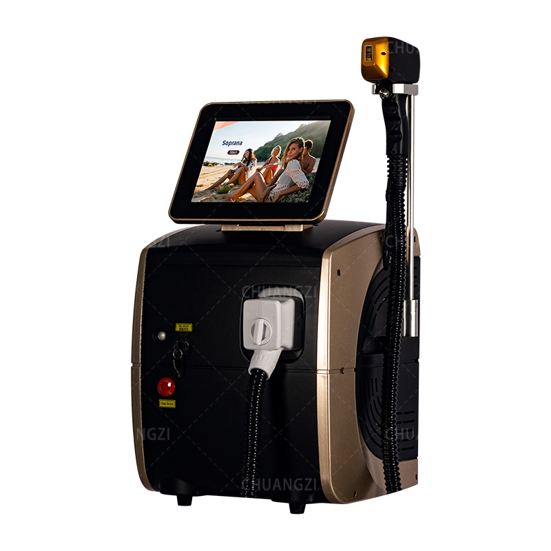 Professional Diode Ice Titanium Laser Hair Removal Machine Portable 808 755 1064 Alexandrite Device 3 Waves Permanent Removal
