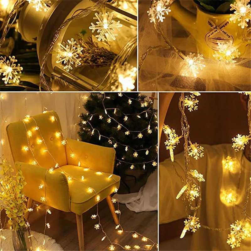 10/20/40/80 LED Star Light String Twinkle Garlands Battery Powered Christmas Lamp Holiday Party Wedding Decorative Fairy Lights XJ250612