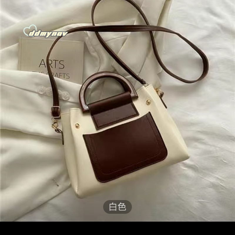 Color-Block for Women 2025 New Fashion Small Square Niche Versatile Ins Style Shoulder Handbag Crossbody Bag ddmynov