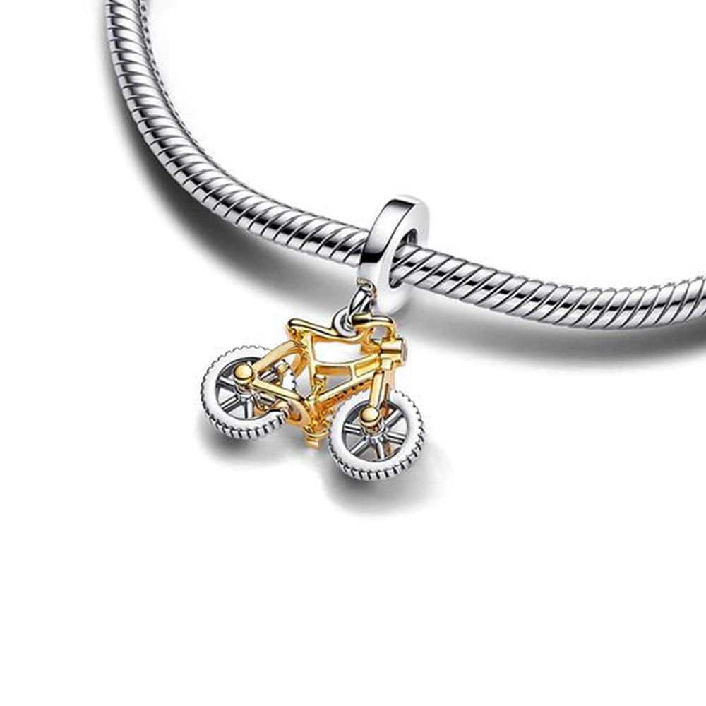 FewDook Charms Silver Plated Car Backpack Monkey Butterfly Firefly Frog Fit Pan Bracelet Women Golden Plated Pendant Beads Jewelry Hot Gift - view 9