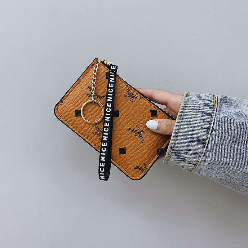 New Short Small Wallet for Women Printed Thin Zipper Mini Card Holder Soft Money Clip Coin Purse