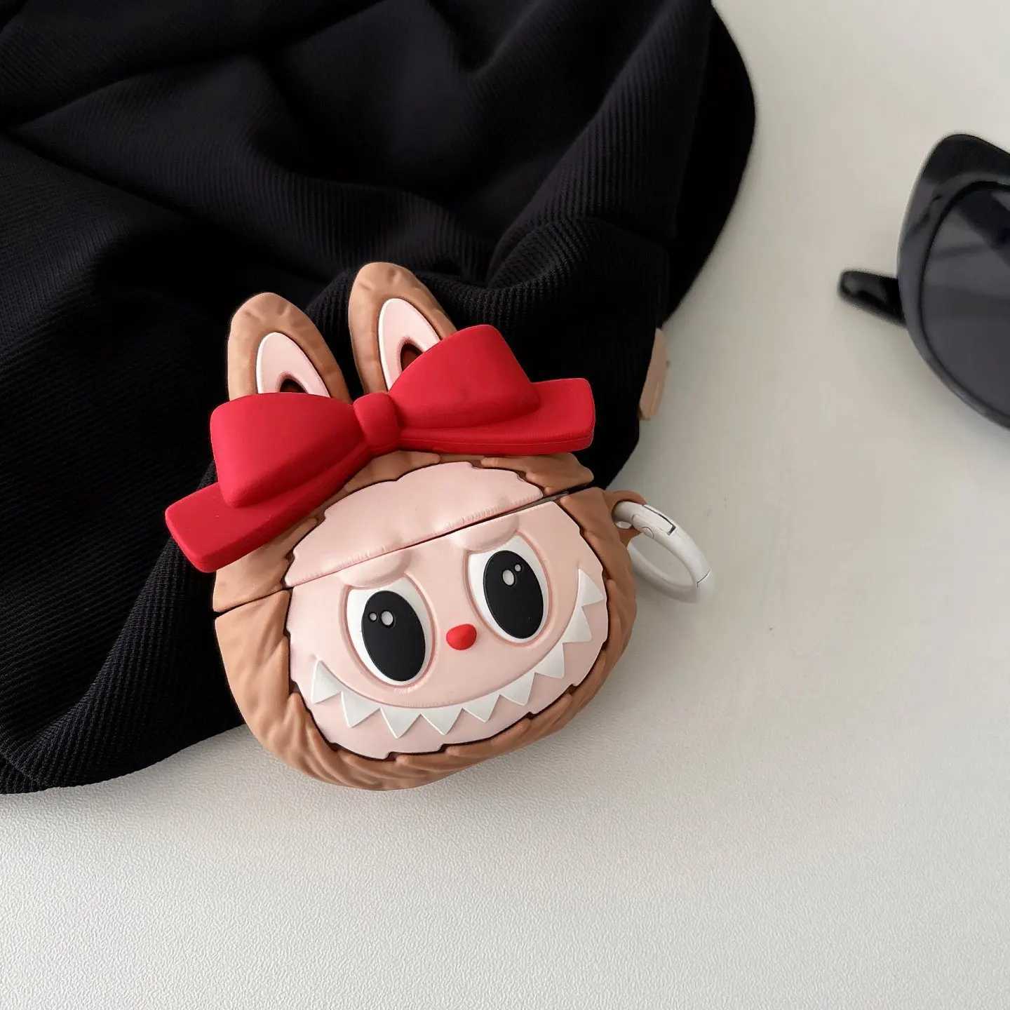 Labubu Suitable for Apple 4 Protective Hanging Pro 2 New 3rd Generation Cute Couple Bluetooth Headset Case Gift Free shipping