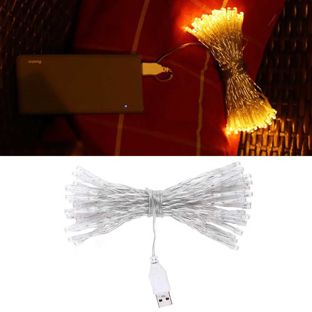 1M 2M 5M 10M LED USB LED String Lights Bulb Fairy Garland Lights Outdoor Waterproof Christmas Party Wedding Decorations Festoon XJ250612