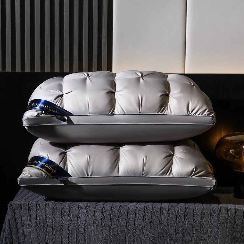 Five-Star Hotel Pillow 48x74cm Pillow Core Pair for Home Deep Sleep Neck Protection Pillow Non-Collapse High Pillow 241107