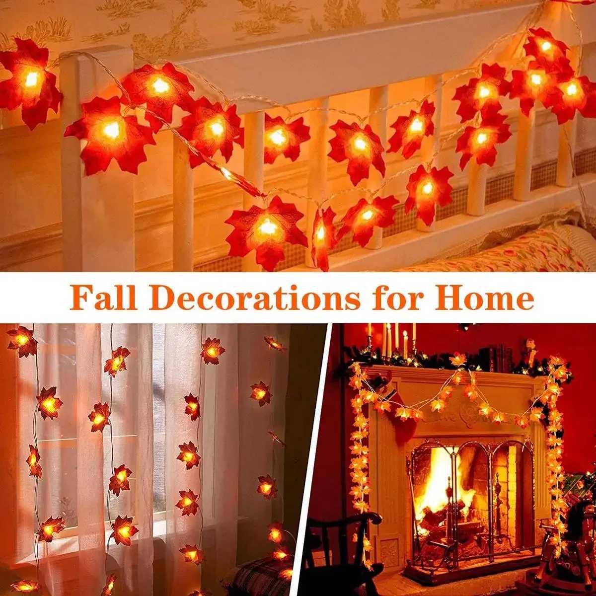 10/20 LED Maple Leaf String Lights USB/Battery Powered Fairy Lights For Home Party Holiday Arrangement Scene Outdoor Decoration XJ250612