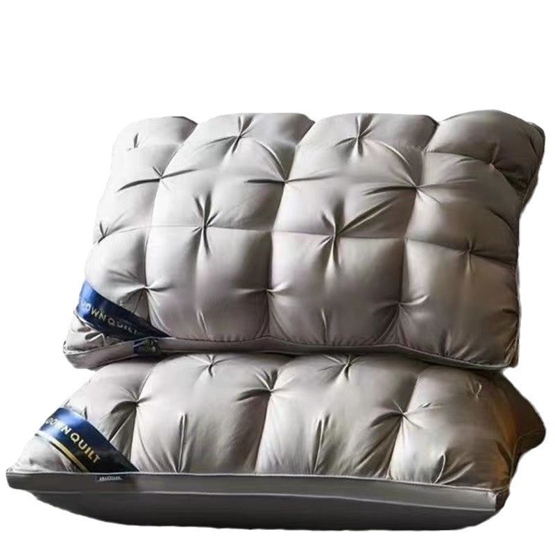 Five-Star Hotel Pillow 48x74cm Pillow Core Pair for Home Deep Sleep Neck Protection Pillow Non-Collapse High Pillow 241107