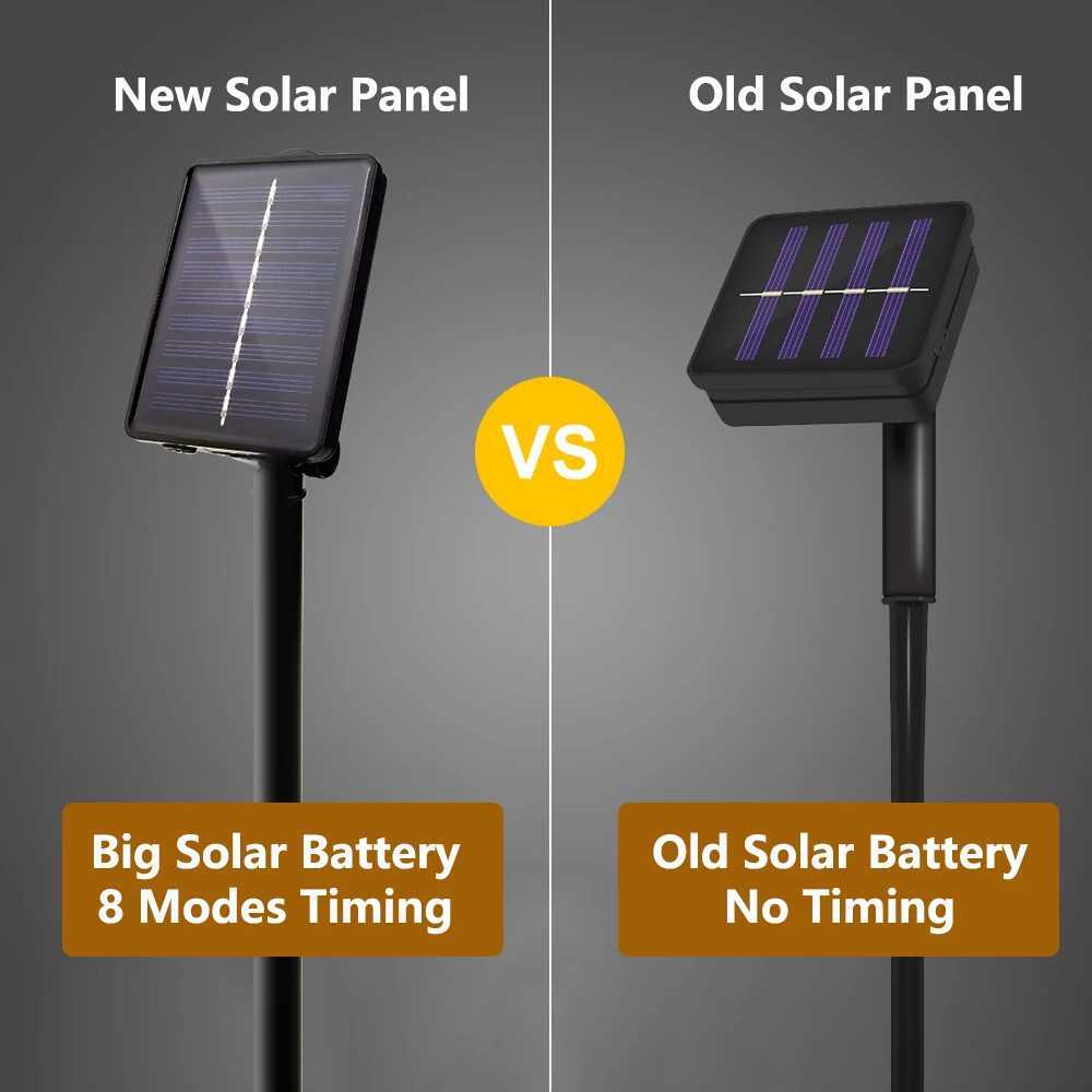 Solar string lights with 8-mode timer waterproof fairy lights for courtyard Christmas tree party garden decoration XJ250612