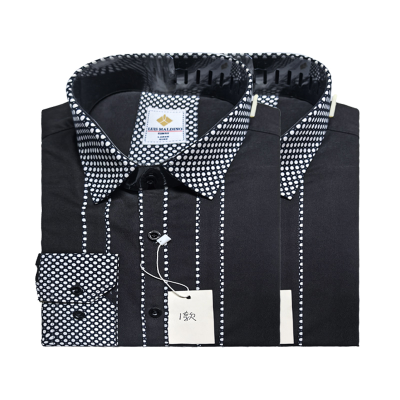 mens spliced contrasting cotton shirt 100 pure allcotton fabric with trendy design