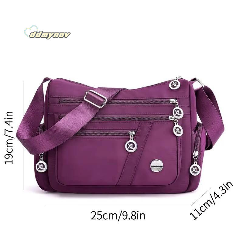 Women's Large Capacity Shoulder Waterproof and Wear Resistant Multi Pocket Commuter Leisure Outdoor Crossbody Bag ddmynov