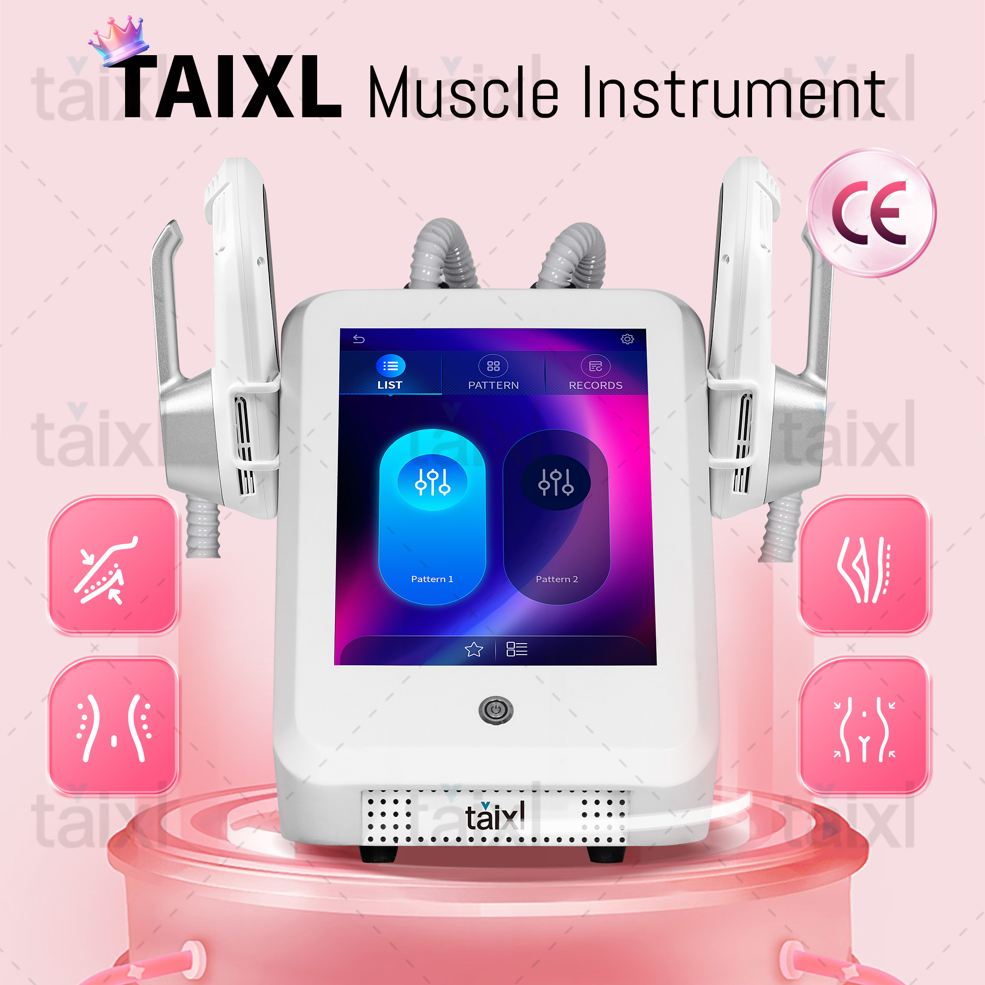 Advanced TAIXL RF Body Contouring System Dual Function Fat Reduction And Muscle Building Equipment with 6 Adjustable Intensity Levels Professional Res