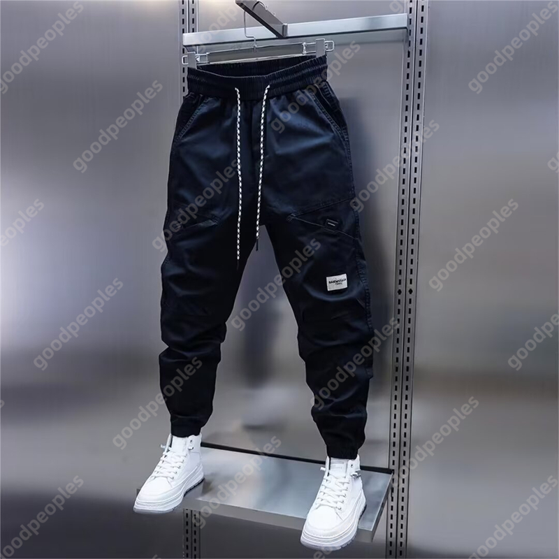 Designer Pants Fashion Mens Pants Trendy Brand Work Pants Mens Loose Legged Pants Solid Color Casual Pants