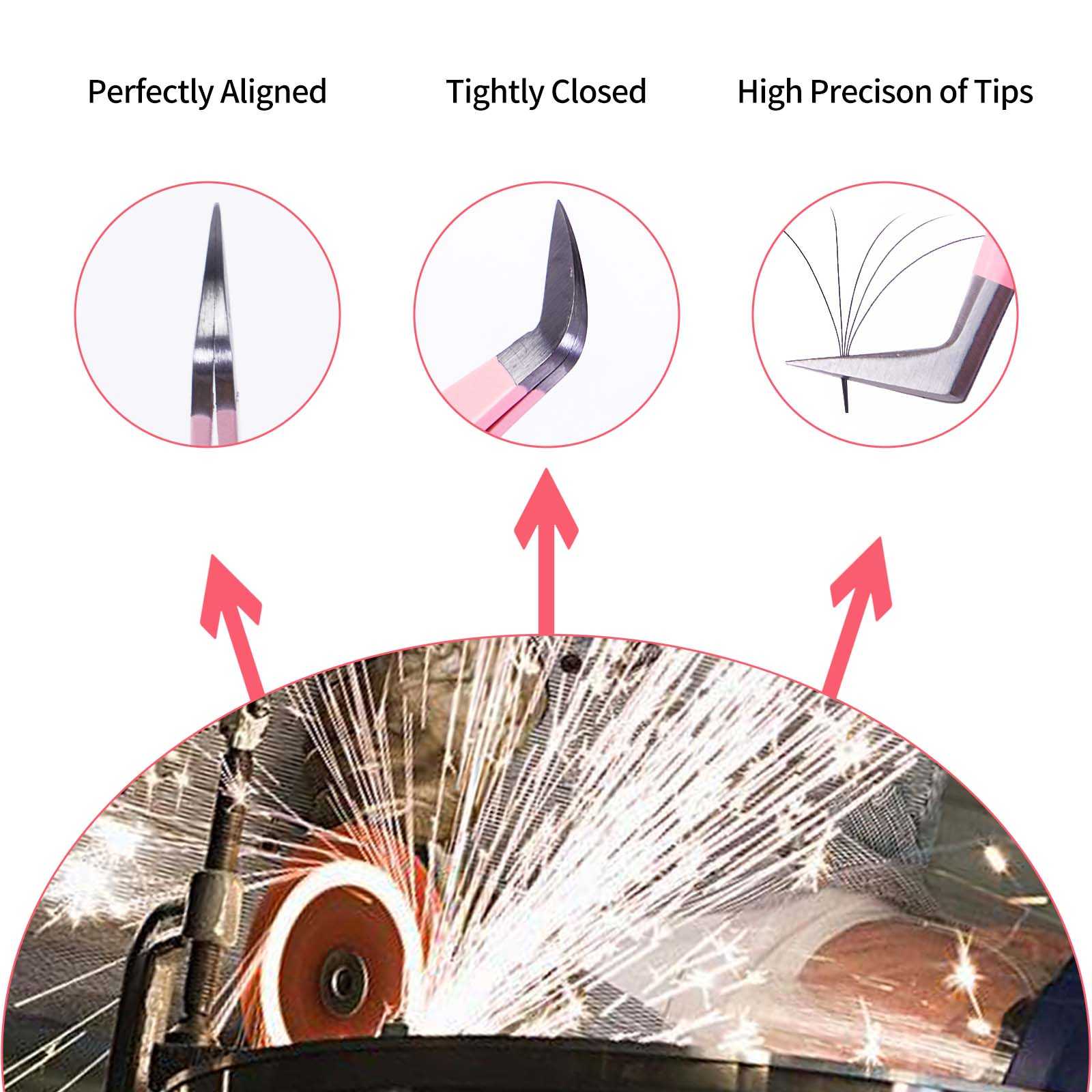 Lightweight VEYES Eyelash Tweezers with Customized Logo - Stainless Steel, 45-Degree Design for Precision