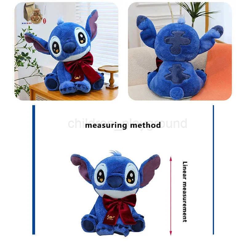 Disney 25/65cm Lilo and Stitch Disney Plush Toys Classics Kawaii Anime Cartoon Plushie Scarf Stich Dolls Soft Stuffed Gift for Kids W250613