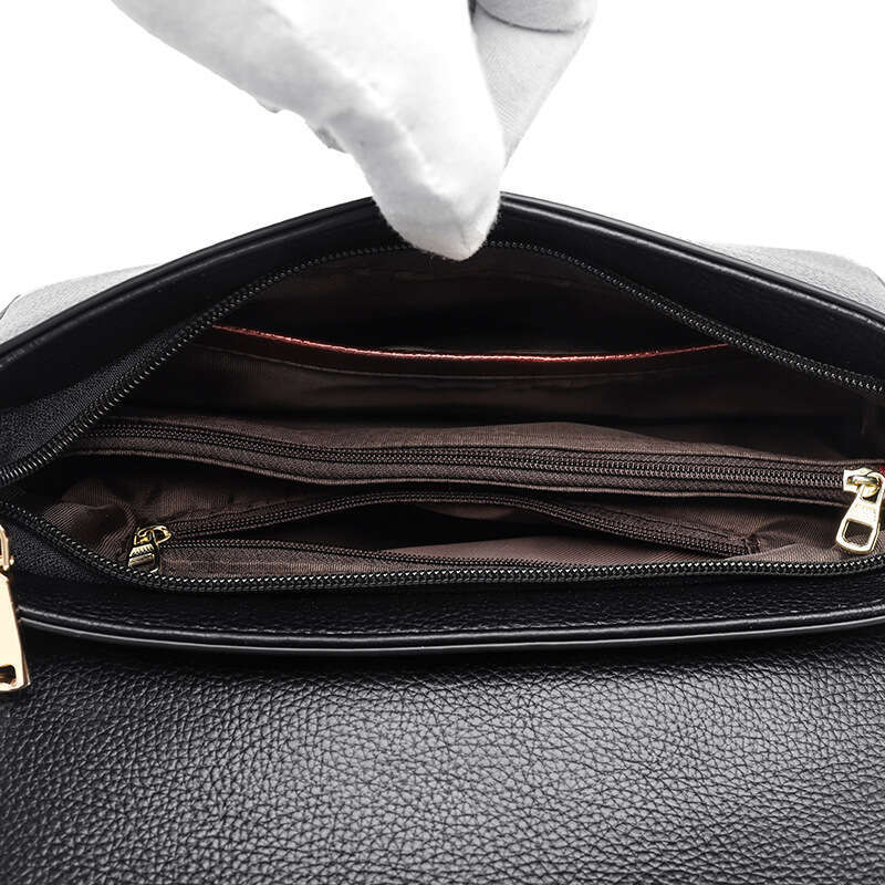 Bags Designer Women's Large Capacity High-End Crossbody Trendy Fashion Simple Shoulder Middle-Aged Mom Soft Leather Small Square Bag