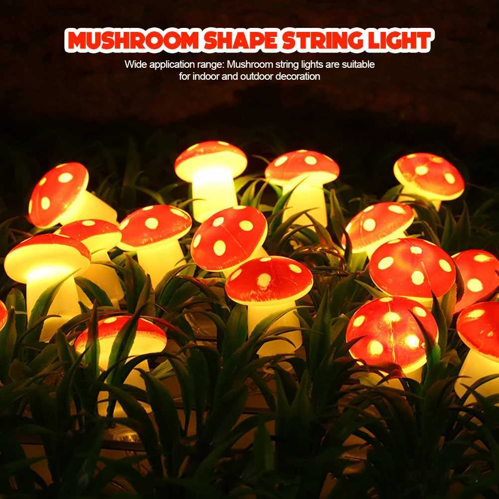 LED Light String USB/Battery Power Fairy Lights 1.5m/3m Mushroom Garland for Christmas Holiday Party Wedding Garden Decoration XJ250612
