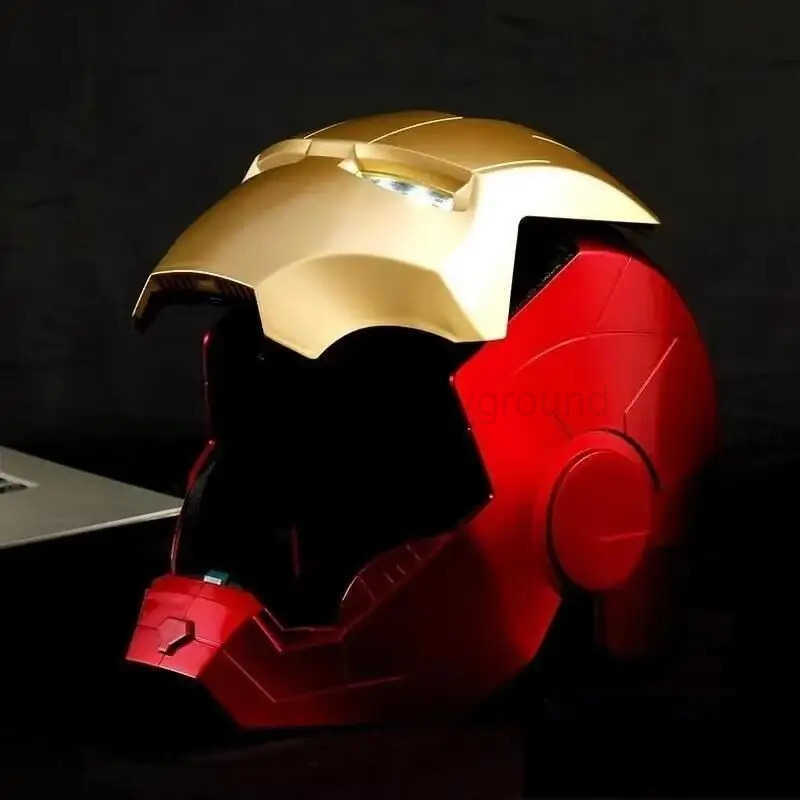 Disney Marvel Iron Man Helmet Mk Jarvis Wearable Automatic Opening And Closing Hood Deformable Luminous Hood Mechanical Arm Toy Gifts W250613