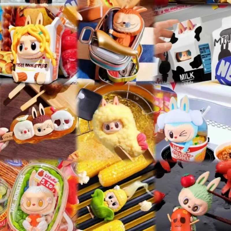2025 Yeni Orijinal 100% Labubu Wacky Mart Serisi Kzartlm Krevet Vinil Asma Kart Kr Kutu Ssler Sarkt ocuk Oyuncak Hediye Free shipping