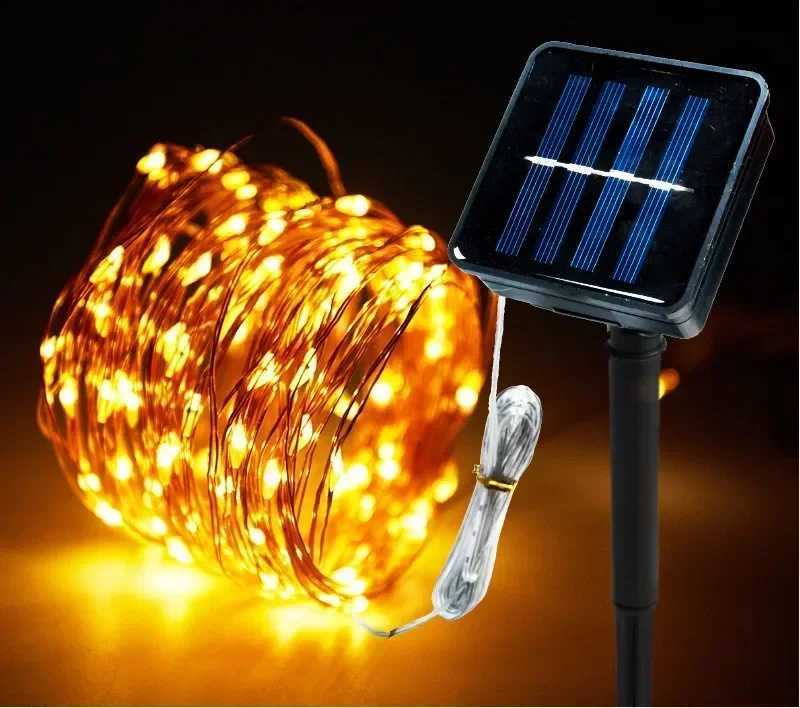 LED Solar Light Outdoor Garden Fairy String Light LED Twinkle Waterproof Lamp for Camping Patio Wedding Party 6m/12m/23m/33m XJ250612