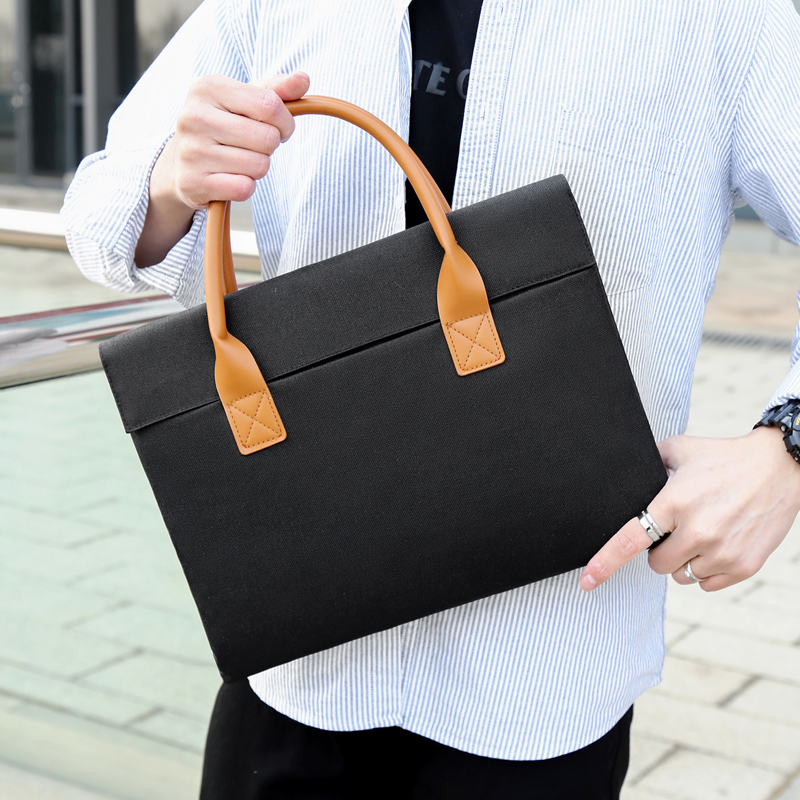 Mens Lightweight Fashionable Laptop Bag for Business - 15.6-inch Crossbody Briefcase