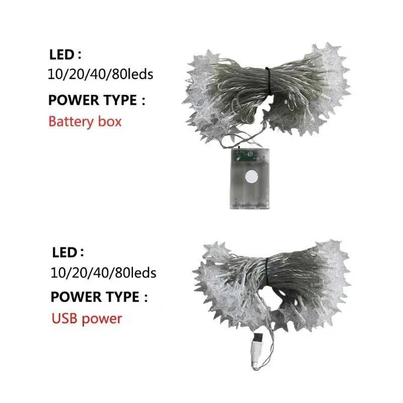 Star String Lights USB/Battery Operated LED Fairy Lights Christmas Light For Party Wedding Garland Outdoor Xmas Tree Decoration XJ250612