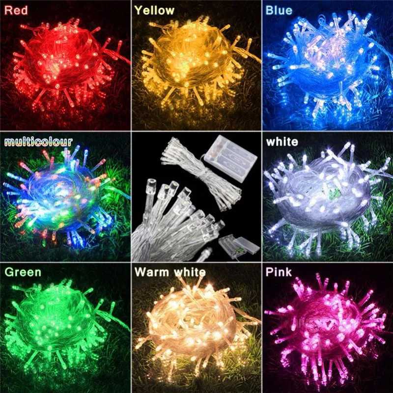 2M/3M/4M/5M/10M LED String Light 3xAA Battery Operated Fairy PVC String Light Party Christmas Wedding New Year Decoration XJ250612
