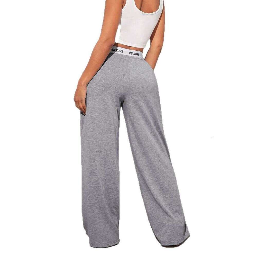 hoodie Women's Wear Autumn Winter New Letter Print Casual Loose Wide-Leg Sports Fashion Floor-Length Pants jacket