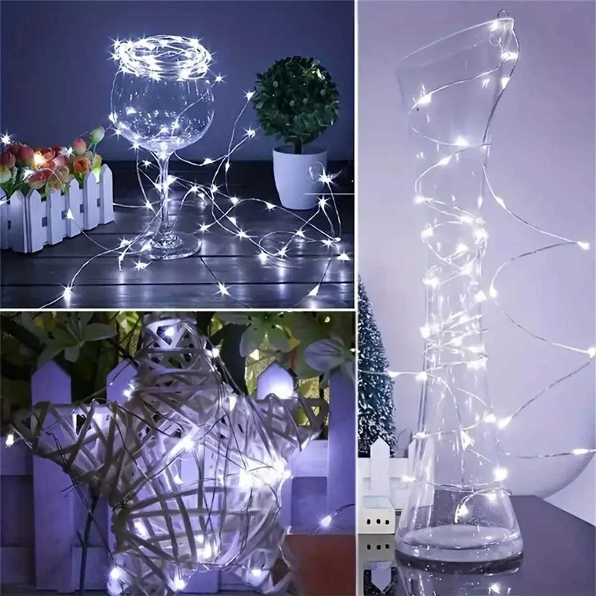 4PC/10PC/40PC LED2M20LED Fairy Battery Powered String Light excluding battery Used for Wedding Party Bedroom Bouquet Decoration XJ250612